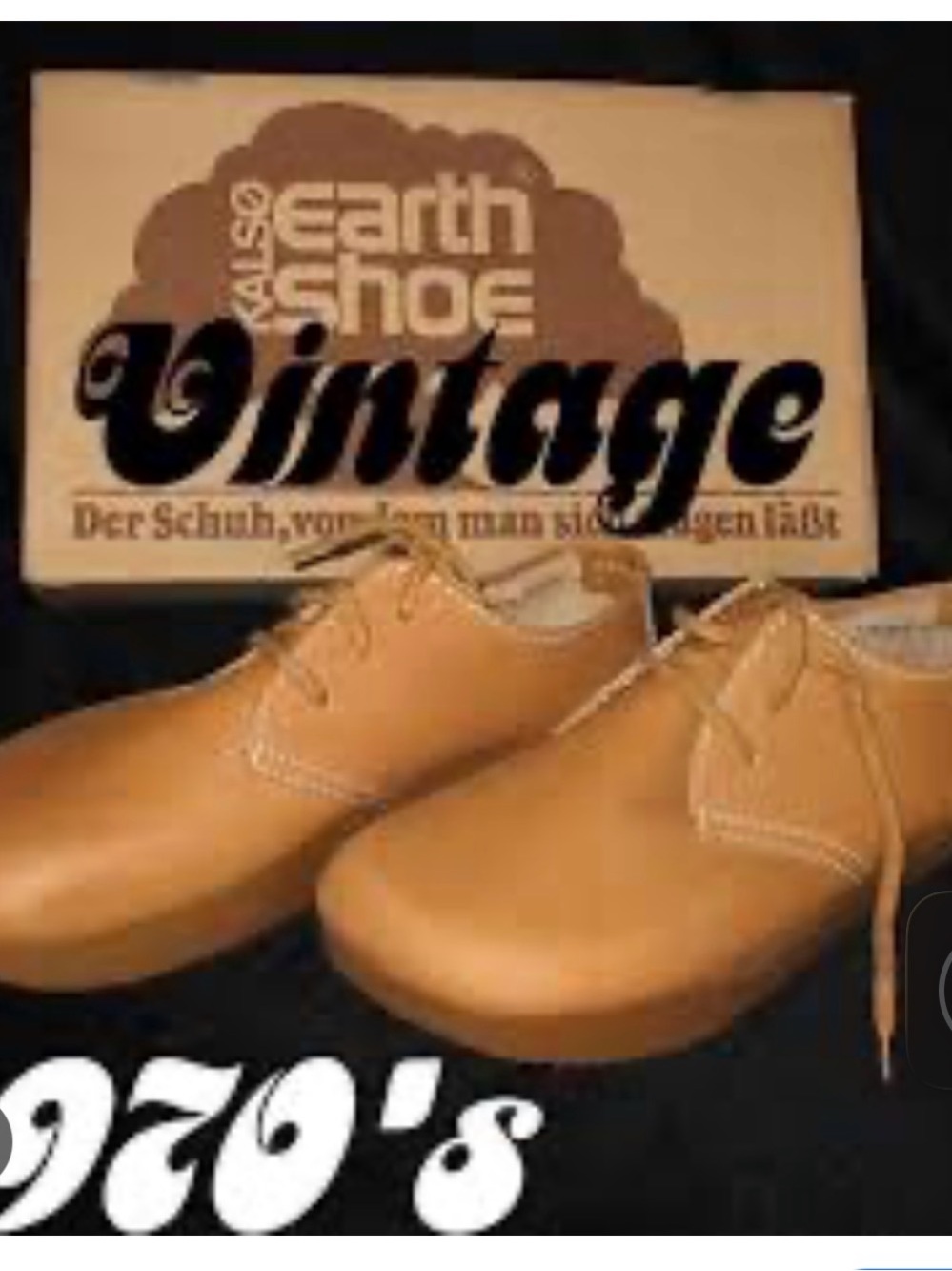 Roots. Vintage. 1970’s. Brown Leather Lace-Up Shoes 👞